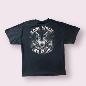 y2k Lone Wolf No Club wolf tee
